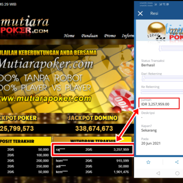 BUKTI TRANSFER 3.2 JUTA MEMBER BANDAR Q