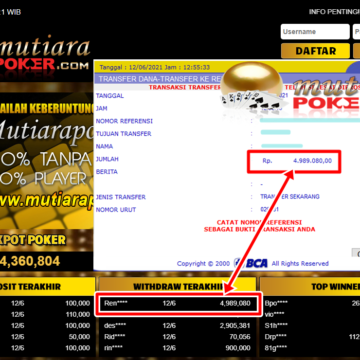 BUKTI TRANSFER 4.9 JUTA MEMBER BANDAR Q