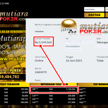 BUKTI TRANSFER 5.1 JUTA MEMBER BANDAR Q