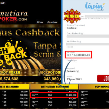 BUKTI TRANSFER 11.9 JUTA MEMBER BANDAR Q