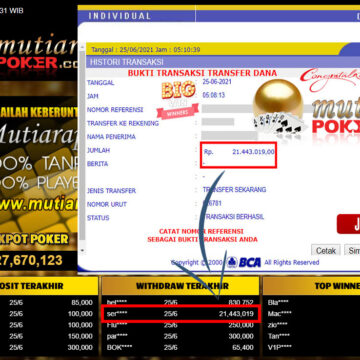 BUKTI TRANSFER 21.4 JUTA MEMBER BANDAR Q