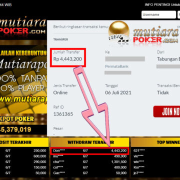 BUKTI TRANSFER4.4 JUTA MEMBER BANDAR Q