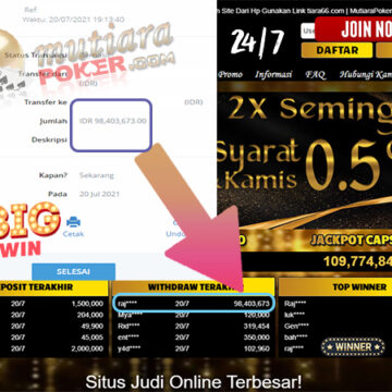 BUKTI TRANSFER 98.4 JUTA MEMBER BANDAR Q