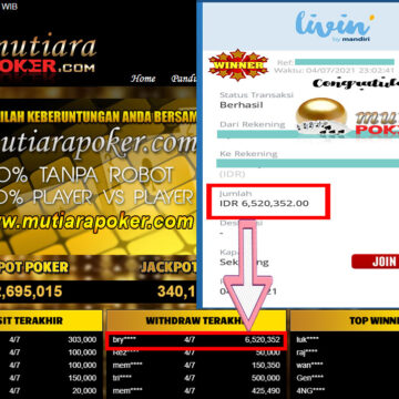 BUKTI TRANSFER 6.5 JUTA MEMBER BANDAR Q