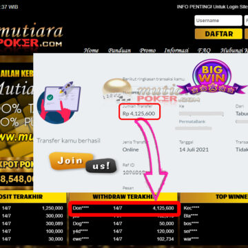 BUKTI TRANSFER 4.1 JUTA MEMBER BANDAR Q