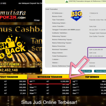 BUKTI TRANSFER 9.2 JUTA MEMBER BANDAR Q