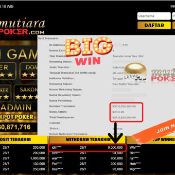 BUKTI TRANSFER 9.5 JUTA MEMBER BANDAR Q