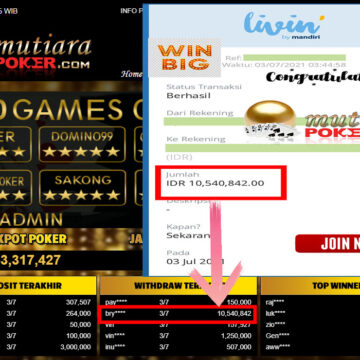 BUKTI TRANSFER 10.5 JUTA MEMBER BANDAR Q