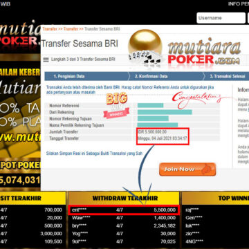 BUKTI TRANSFER 5.5 JUTA MEMBER BANDAR Q