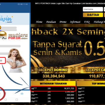 BUKTI TRANSFER 16.9 JUTA MEMBER BANDAR Q