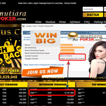 BUKTI TRANSFER 6.1 JUTA MEMBER BANDAR Q