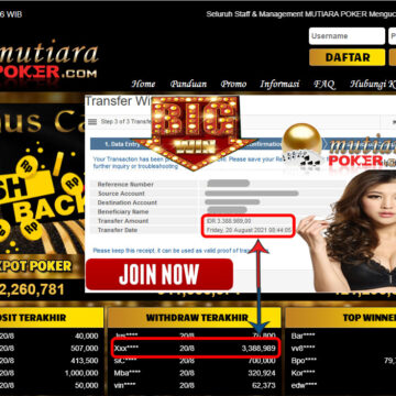 BUKTI TRANSFER 3.3 JUTA MEMBER BANDAR Q