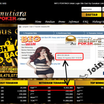 BUKTI TRANSFER 6.3 JUTA MEMBER BANDAR Q