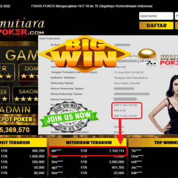 BUKTI TRANSFER 7.1 JUTA MEMBER BANDAR Q