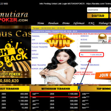 BUKTI TRANSFER 7.1 JUTA MEMBER BANDAR Q