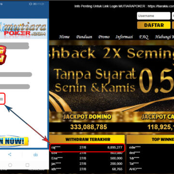 BUKTI TRANSFER 8.8 JUTA MEMBER BANDAR Q