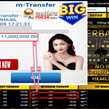 BUKTI TRANSFER 11 JUTA MEMBER BANDAR Q