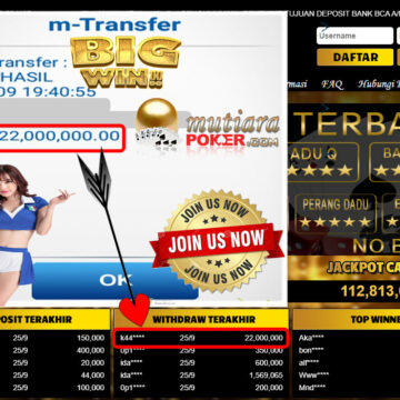 BUKTI TRANSFER 22 JUTA MEMBER BANDAR Q