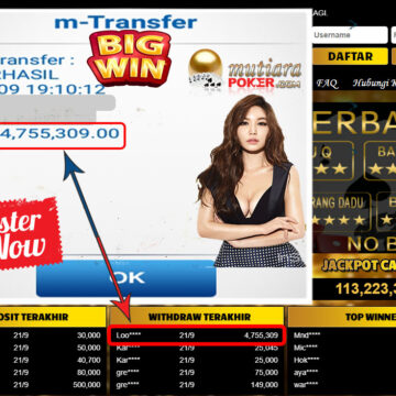 BUKTI TRANSFER 4.7 JUTA MEMBER BANDAR Q