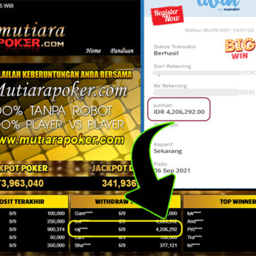 BUKTI TRANSFER 4 JUTA MEMBER BANDAR Q