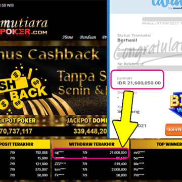 BUKTI TRANSFER 21 JUTA MEMBER BANDAR Q