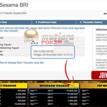 BUKTI TRANSFER 10 JUTA MEMBER BANDAR Q