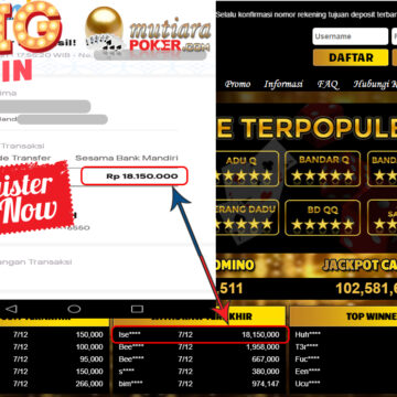 Bukti Withdraw ( 18.150.000 ) Member Setia Mutiarapoker