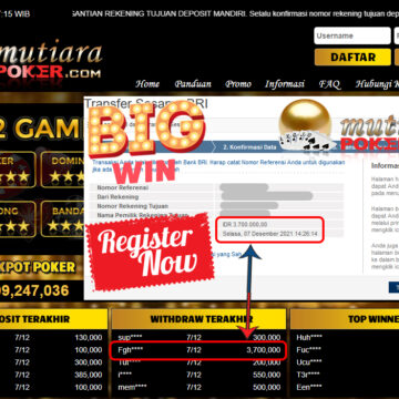 Bukti Withdraw ( 3.700.000 ) Member Setia Mutiarapoker