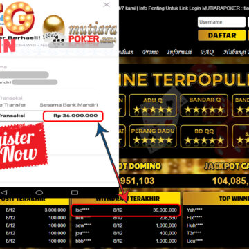 Bukti Withdraw ( 36.000.000 ) Member Setia Mutiarapoker