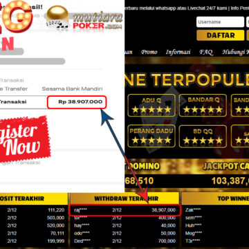 Bukti Withdraw (38.907.000) Member Setia Mutiarapoker