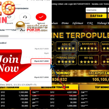 Bukti Withdraw (4.027.000) Member Setia Mutiarapoker