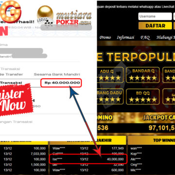 Bukti Withdraw (40.000.000 ) Member Setia Mutiarapoker