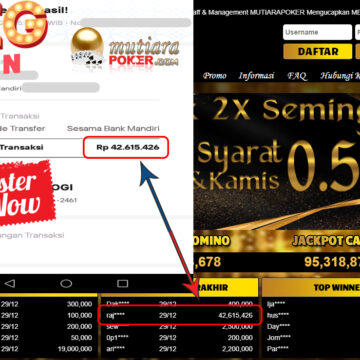 Bukti Withdraw ( 42.615.426 ) Member Setia Mutiarapoker