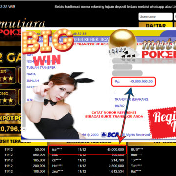 Bukti Withdraw ( 45.000.000 ) Member Setia Mutiarapoker