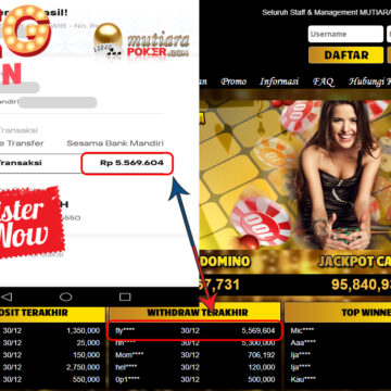 Bukti Withdraw ( 5.569.604 ) Member Setia Mutiarapoker