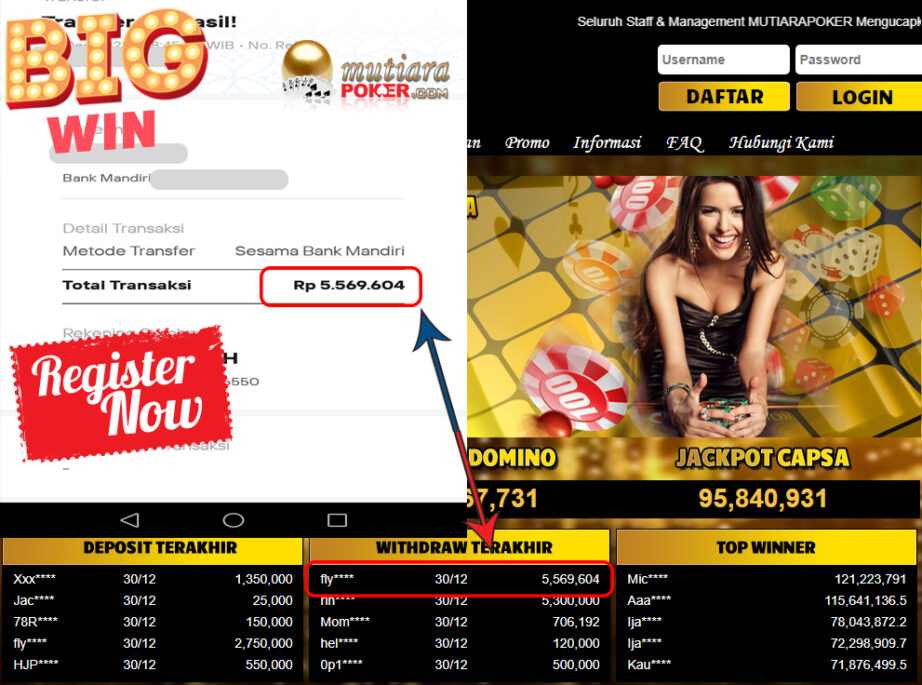 Bukti Withdraw ( 5.569.604 ) Member Setia Mutiarapoker