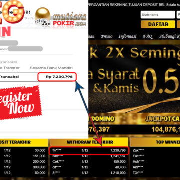 Bukti Withdraw (7.230.796) Member Setia Mutiarapoker