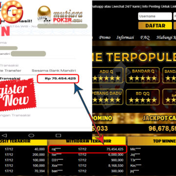 Bukti Withdraw (75.454.425 ) Member Setia Mutiarapoker