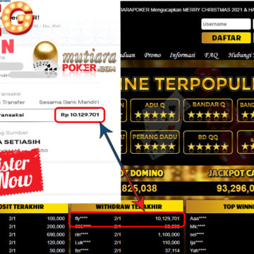 Bukti Withdraw ( 10.129.701 ) Member Setia Mutiarapoker