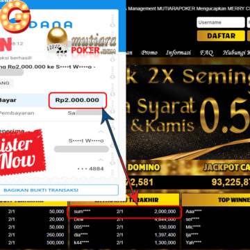 Bukti Withdraw ( 2.000.000 ) Member Setia Mutiarapoker