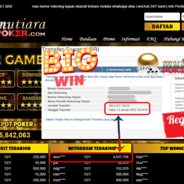 Bukti Withdraw ( 4.037.756 ) Member Setia Mutiarapoker