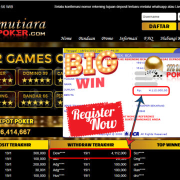 Bukti Withdraw (4.112.000) Member Setia Mutiarapoker