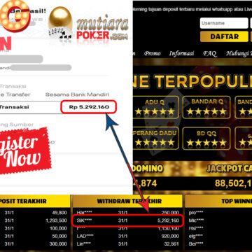 Bukti Withdraw (5.292.160) Member Setia Mutiarapoker