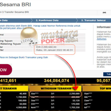 Bukti Withdraw ( 2.295.680 ) Member Setia Mutiarapoker