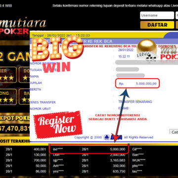 Bukti Withdraw (5.000.000) Member Setia Mutiarapoker