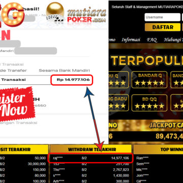 ukti Withdraw ( 14.977.106,- ) Member Setia Mutiarapoker