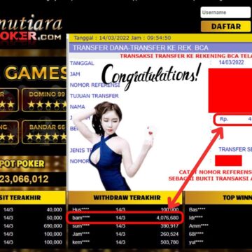 Bukti Withdraw ( 4.076.680.- ) Member Setia Mutia