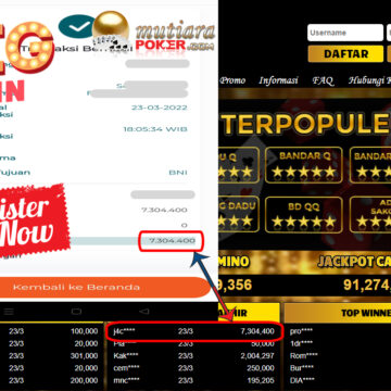 Bukti Withdraw ( 7.304.400.- ) Member Setia Mutia