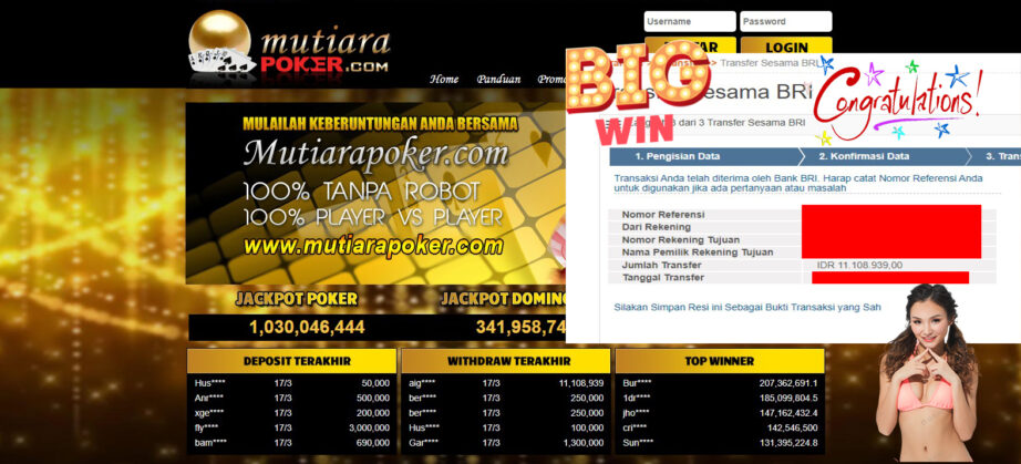 Bukti Withdraw ( 11.108.939.- ) Member Setia Mutia