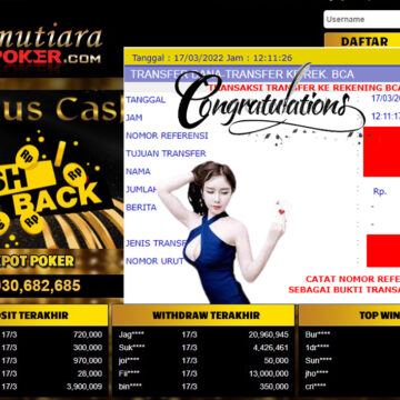 Bukti Withdraw ( 20.960.945.- ) Member Setia Mutia